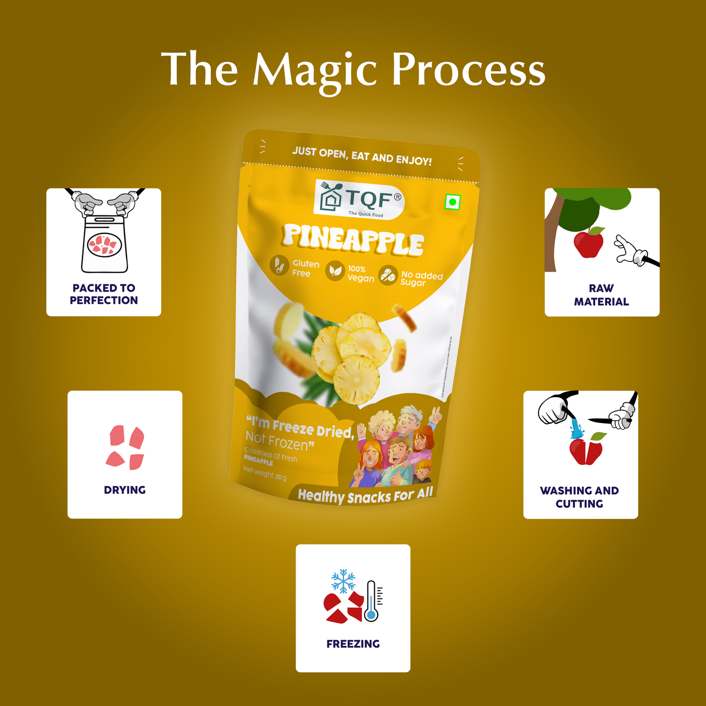 Freeze Dried Pineapple Pack of Two