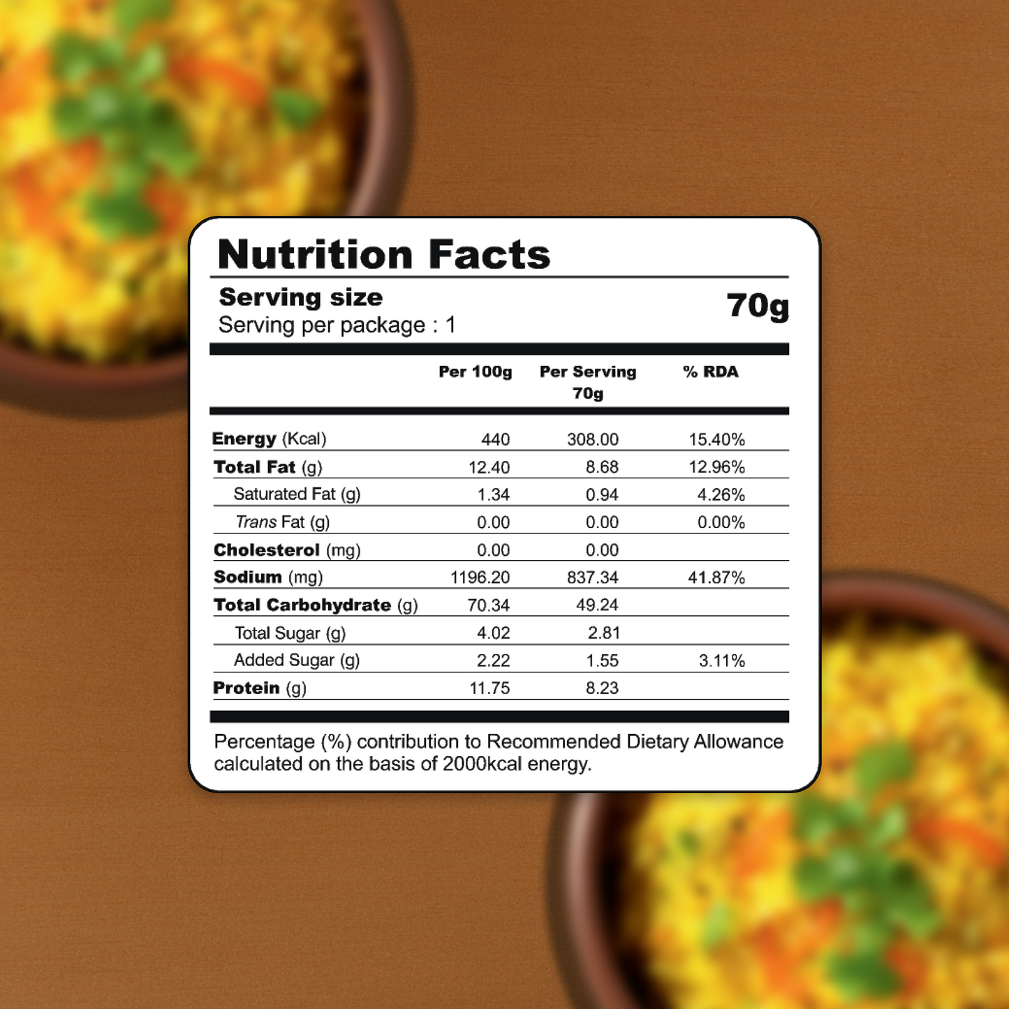 Freeze Dried Dal Khichdi