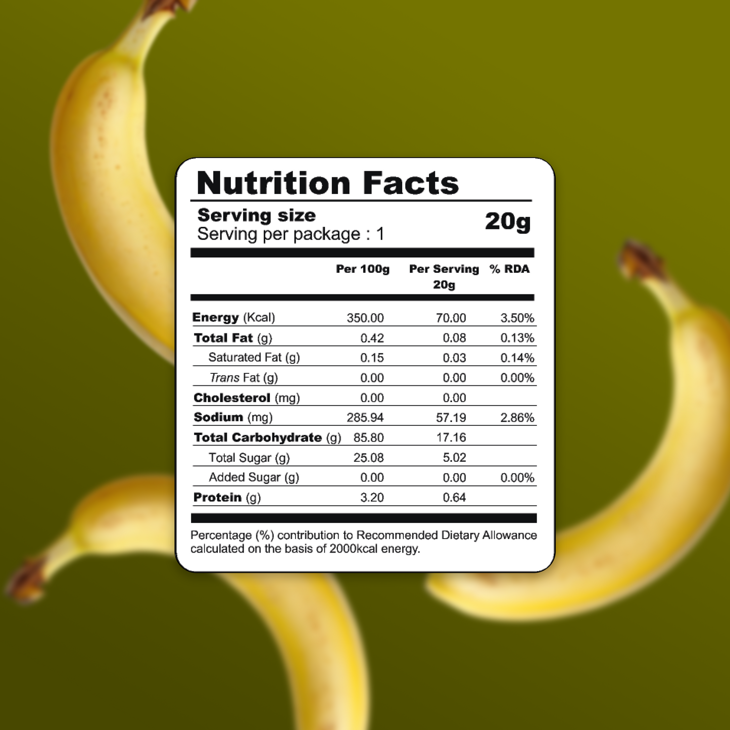 Freeze Dried Banana