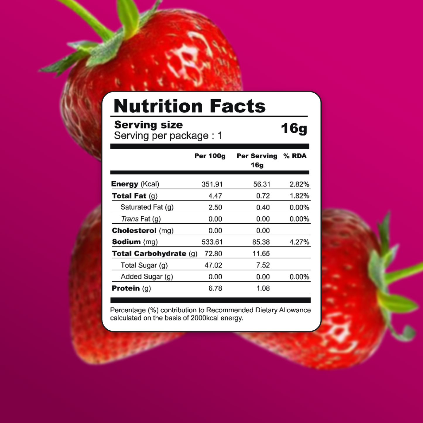 Freeze Dried Strawberry Pack of Two