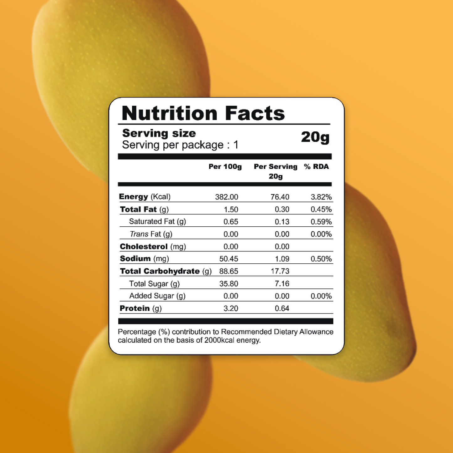 Freeze Dried Mango