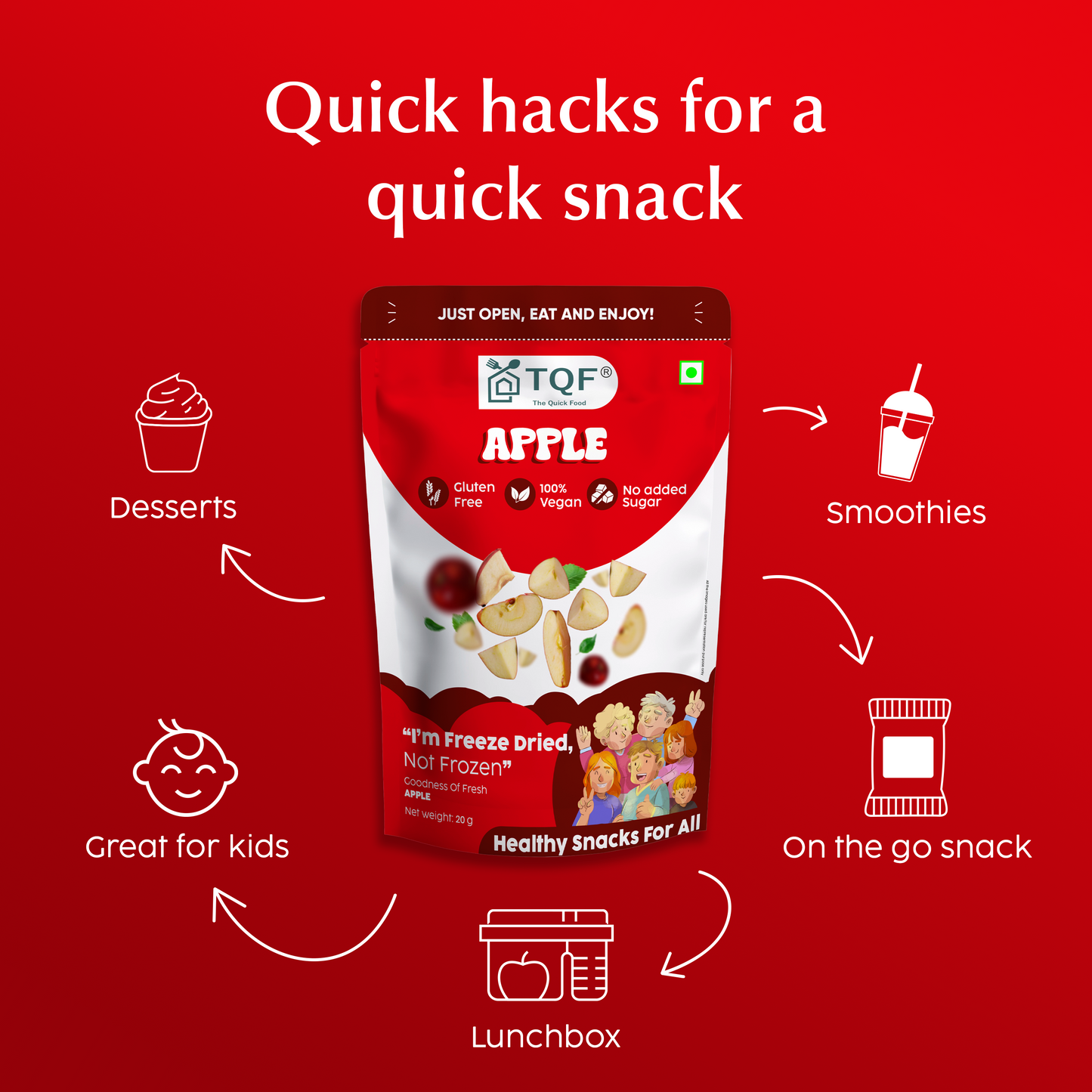 Freeze Dried Apple Pack of Two