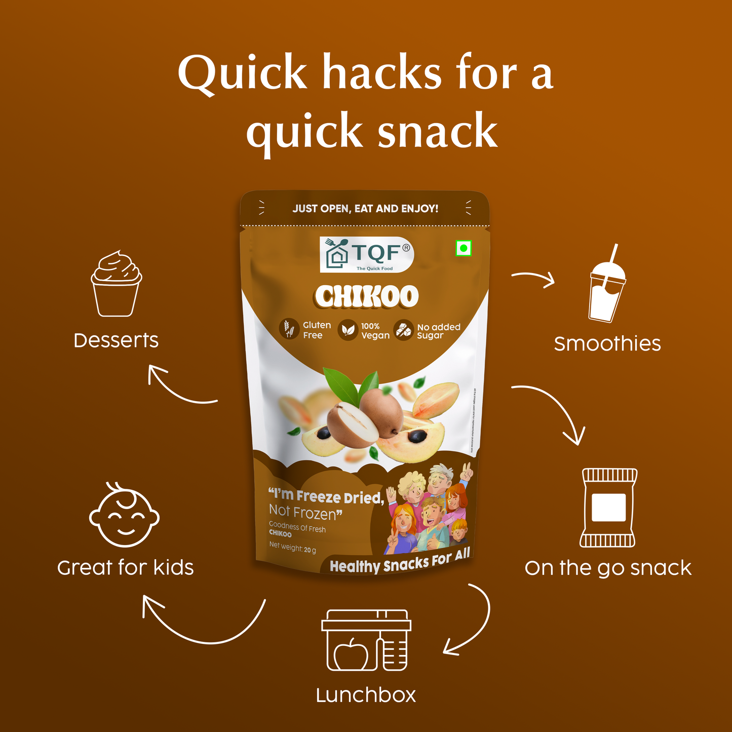 Freeze Dried Chikoo