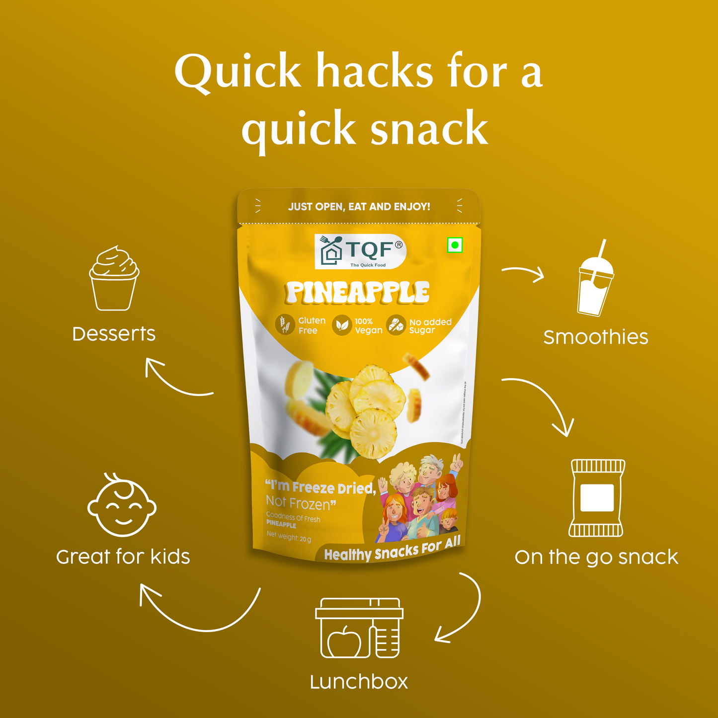 Freeze Dried Pineapple Pack of Two