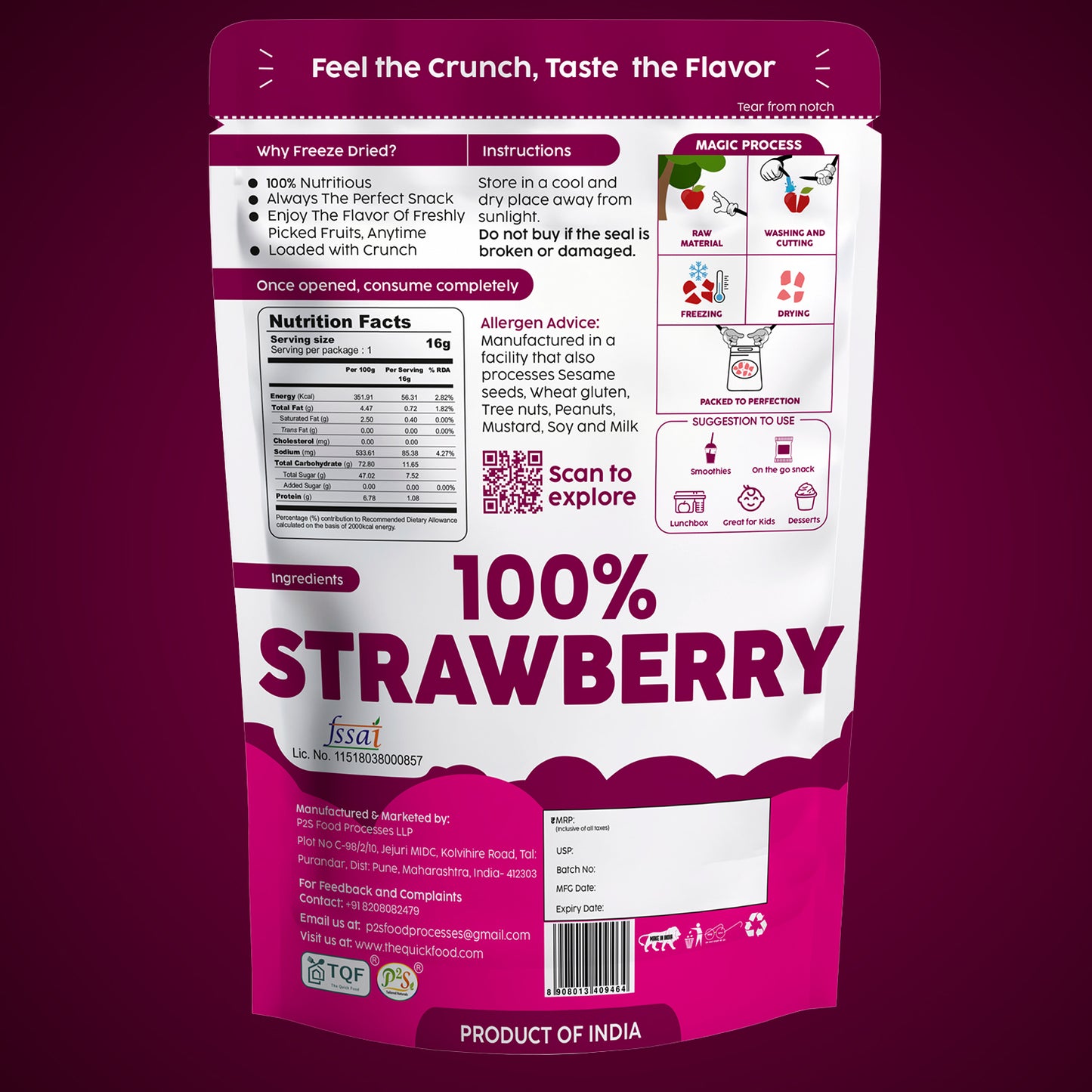 Freeze Dried Strawberry Pack of Two