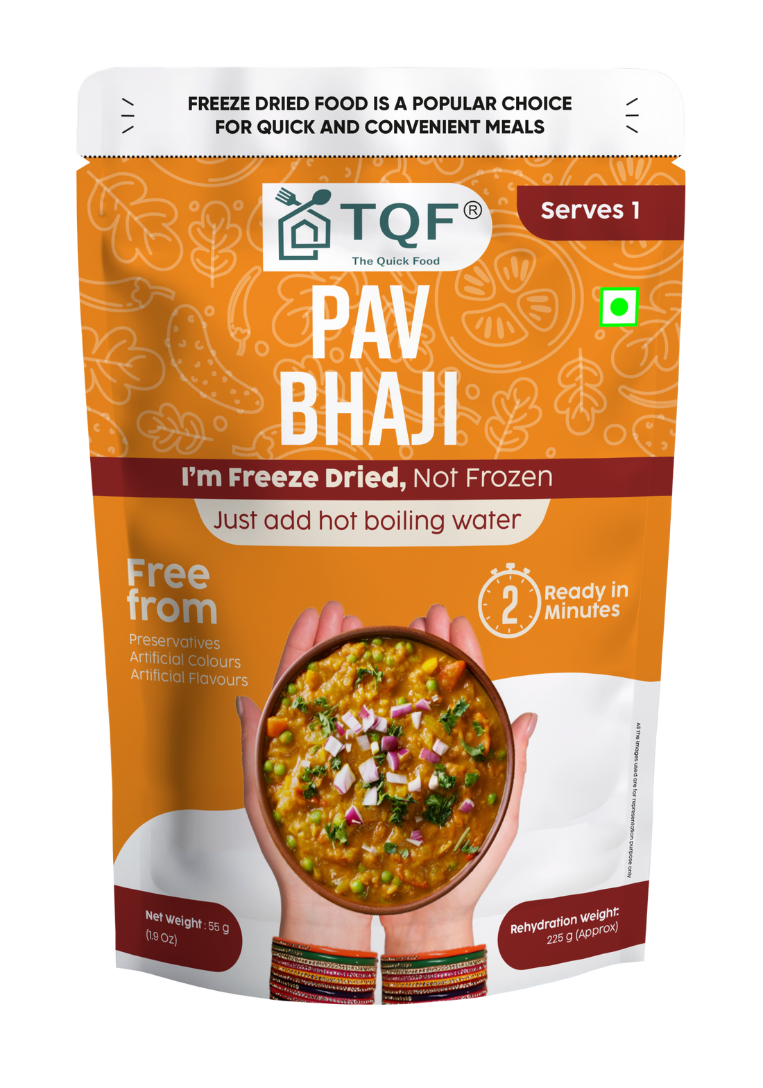 freeze dried pavbhaji