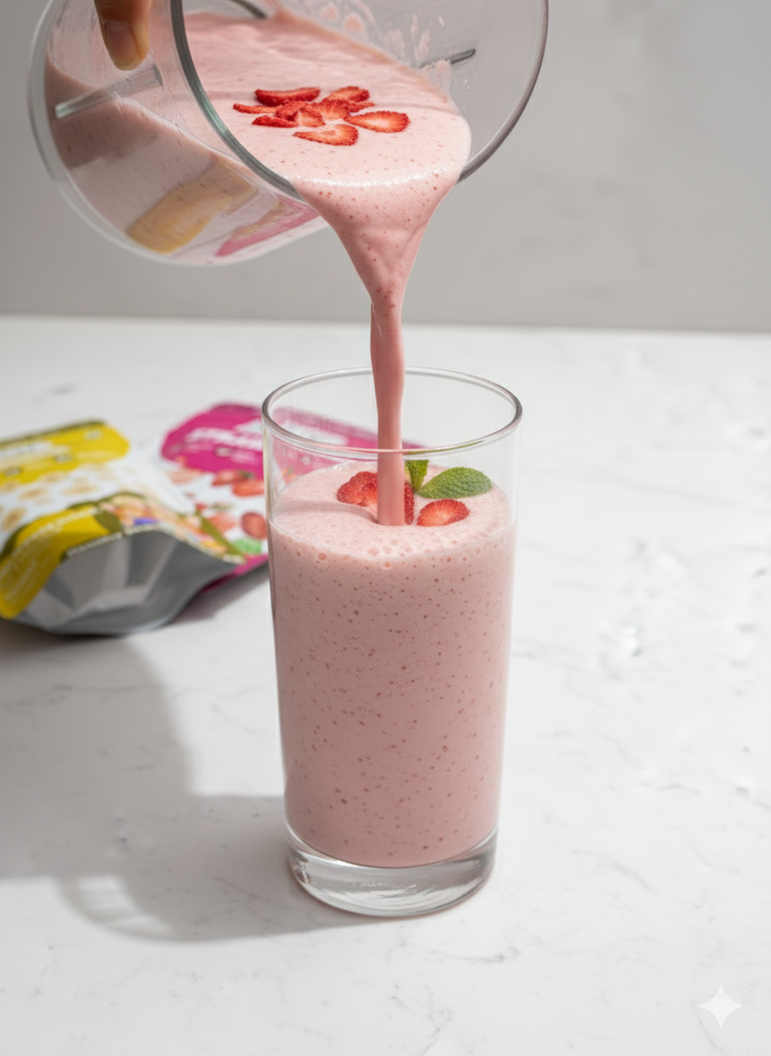 Strawberry smoothie Freeze dried