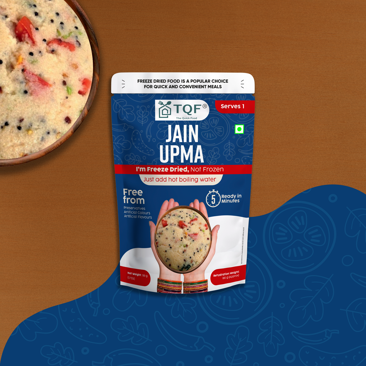 Freeze dried jain upma