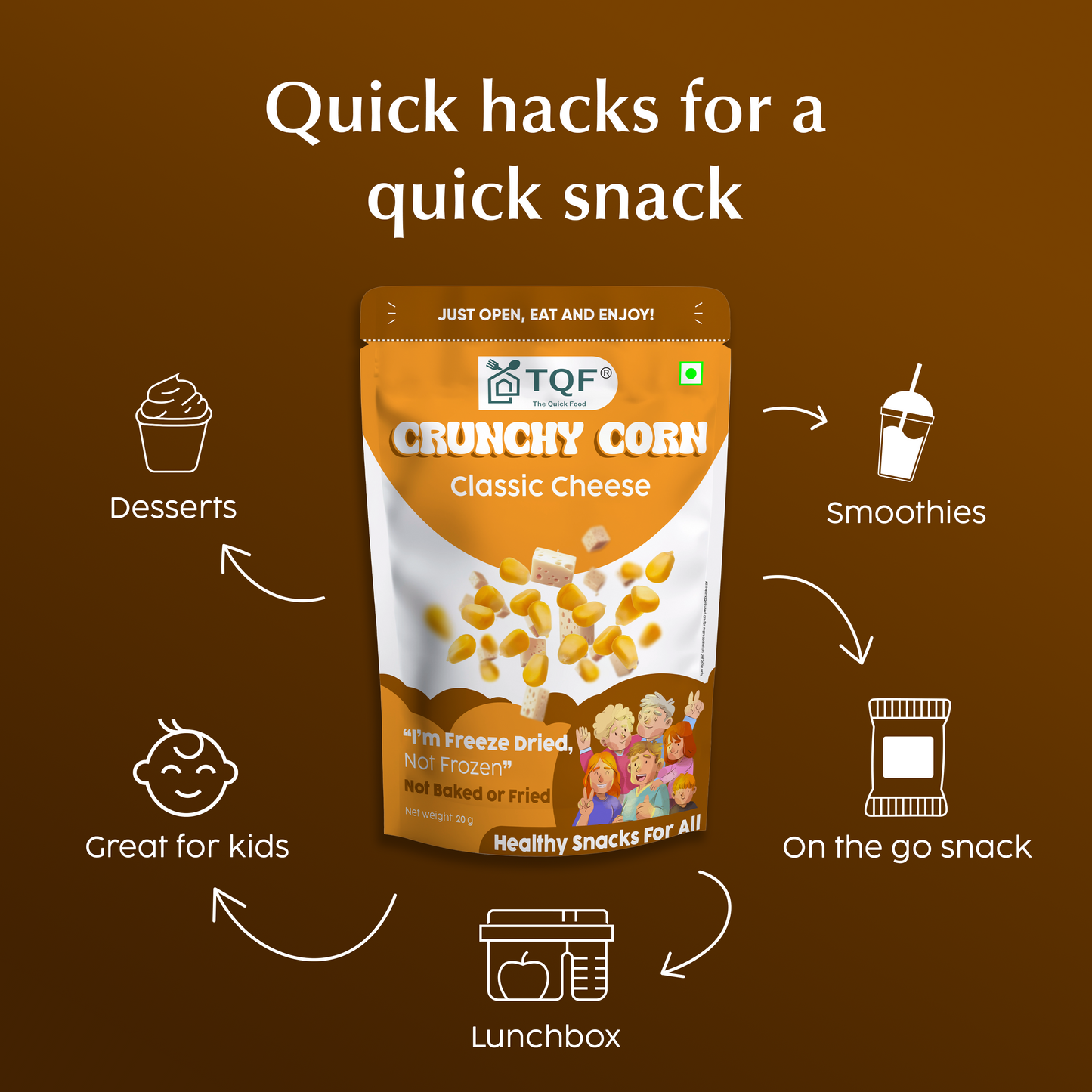 Freeze Dried Crunchy Corn - Classic Cheese